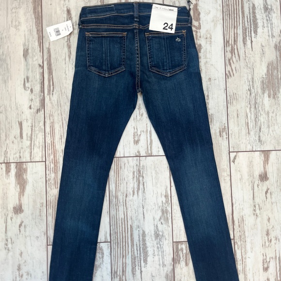 Rag & Bone Orson Skinny Capri Jeans Dark Wash Raw Hem Size 24 NWT - Picture 16 of 16